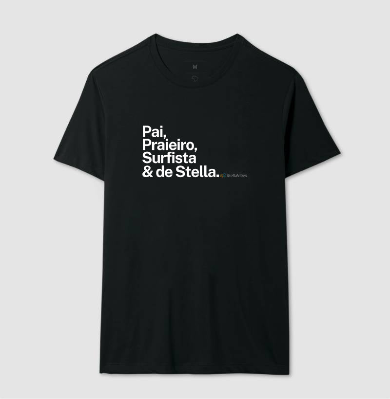 Camiseta Pai Praieiro (Preta / Verde)