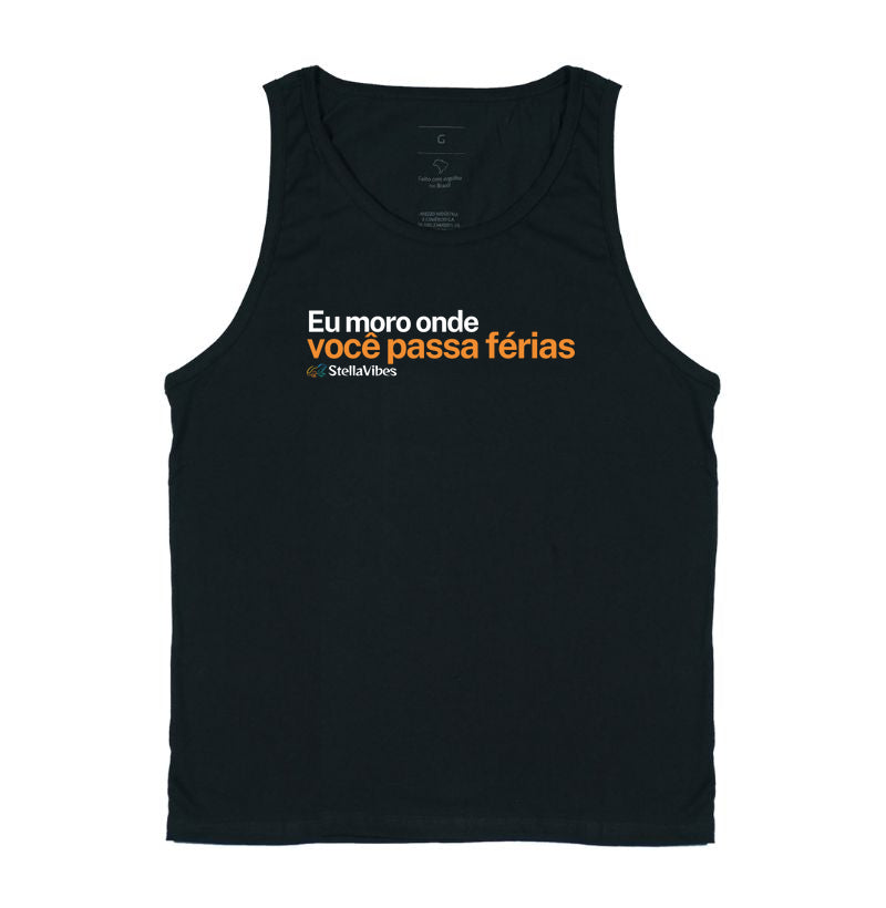 Regata Eu Moro Onde Você Passa Férias (Várias cores)