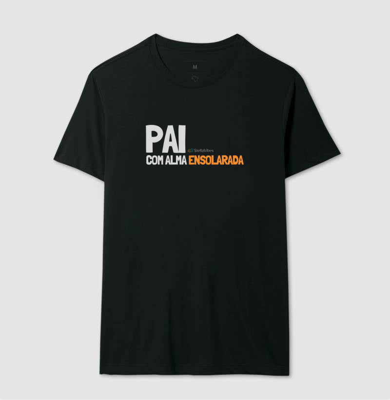 Camiseta Pai Alma Ensolarada (Preta / Verde)