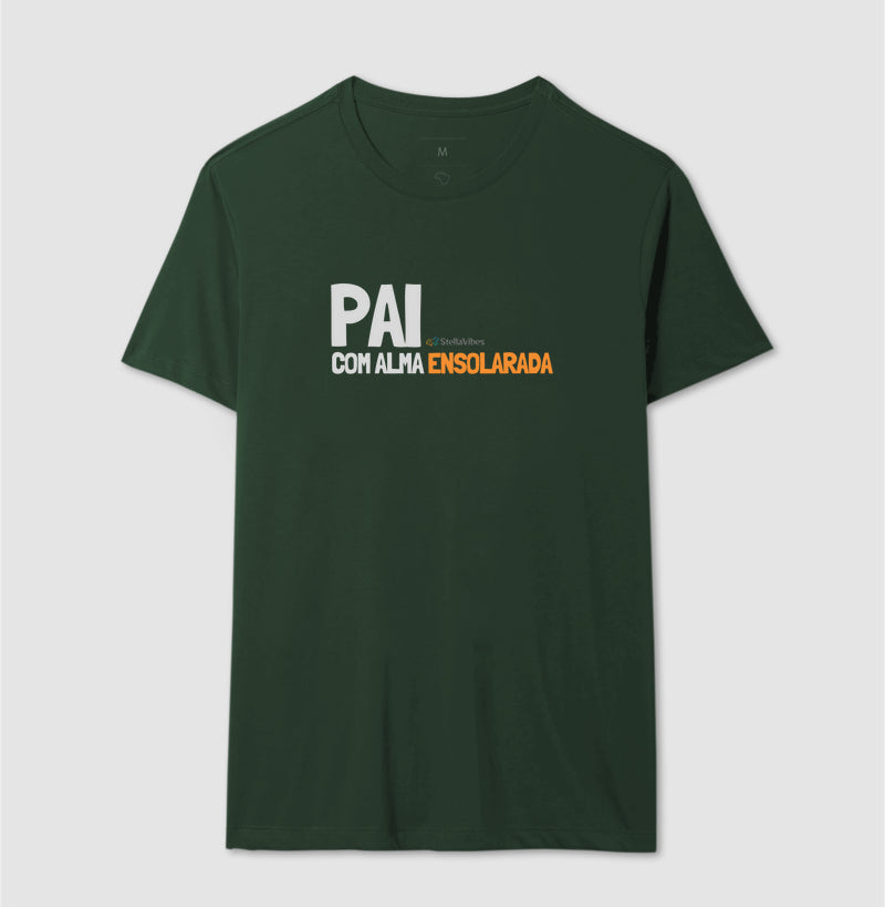 Camiseta Pai Alma Ensolarada (Preta / Verde)