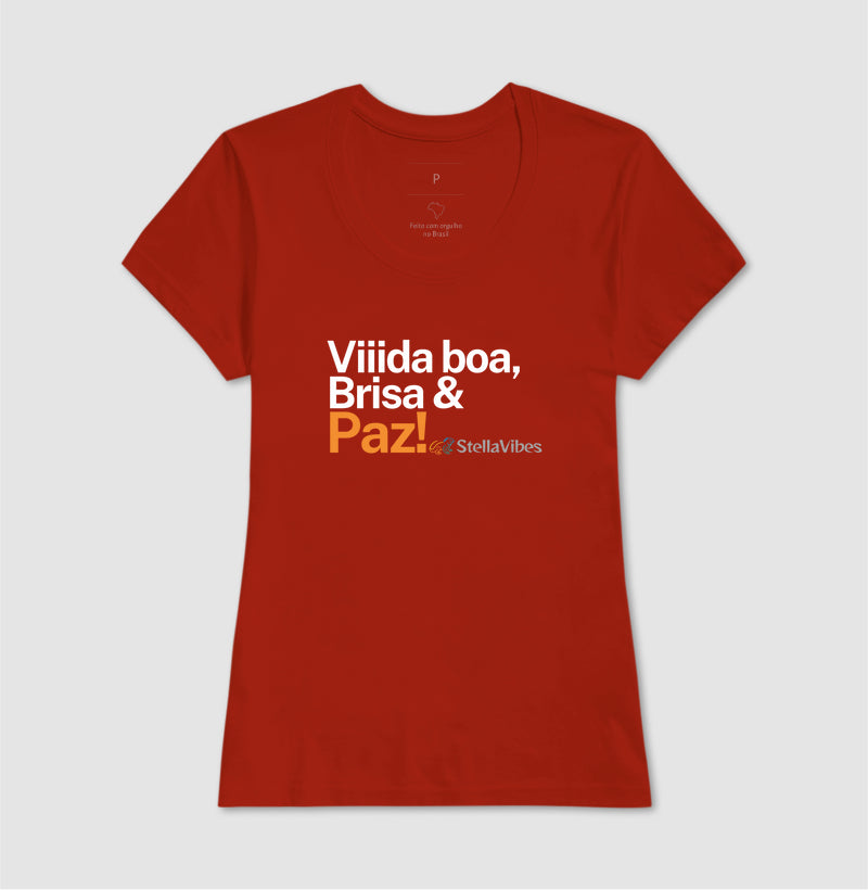 Camiseta Vida Boa, Brisa e Paz (Várias cores)