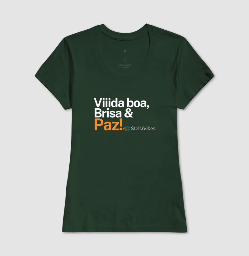 Camiseta Vida Boa, Brisa e Paz (Várias cores)