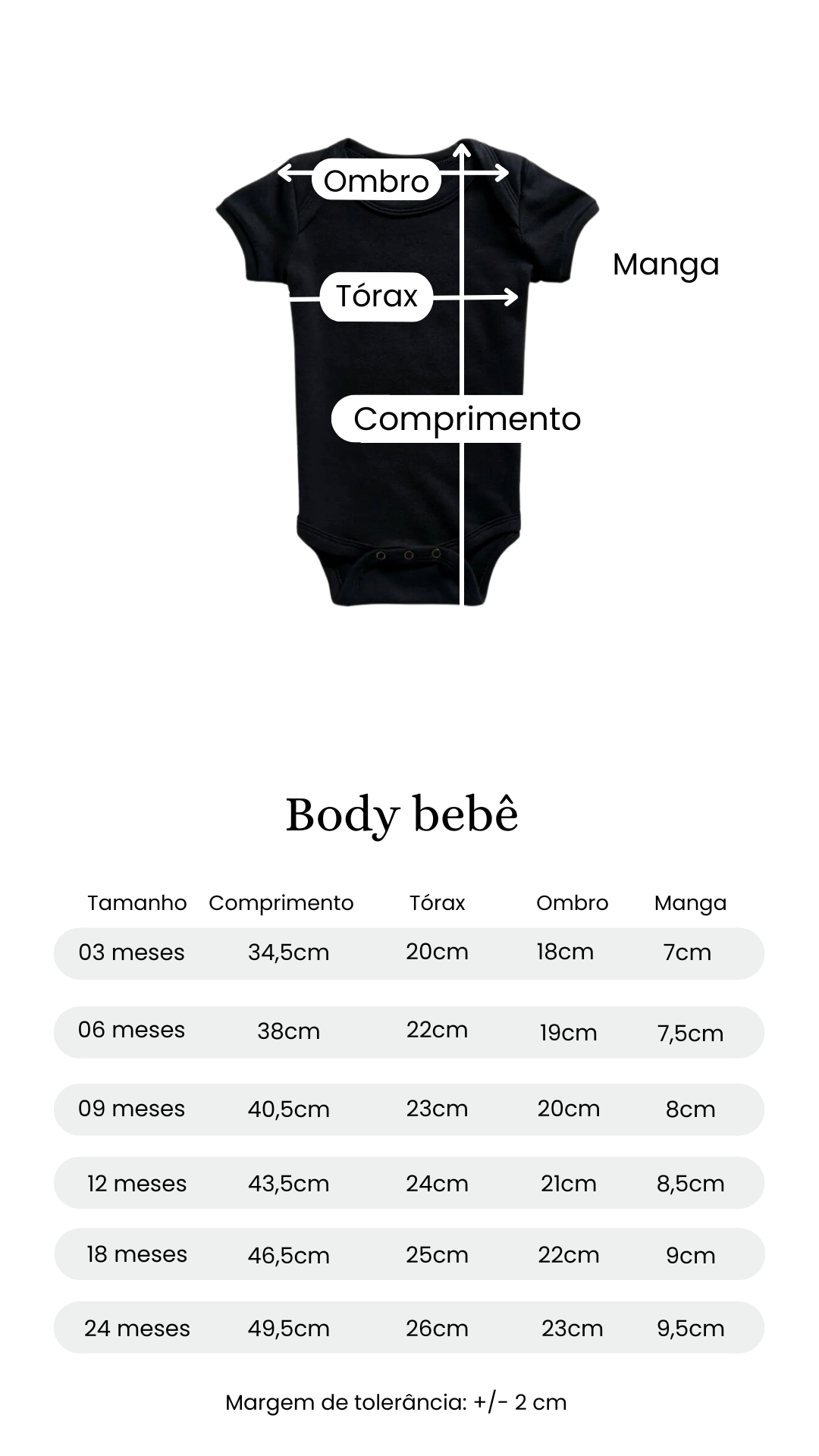 Body Infantil StellaMaris (Várias cores)
