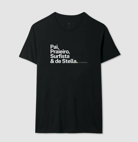 Camiseta Pai Praieiro (Preta / Verde)