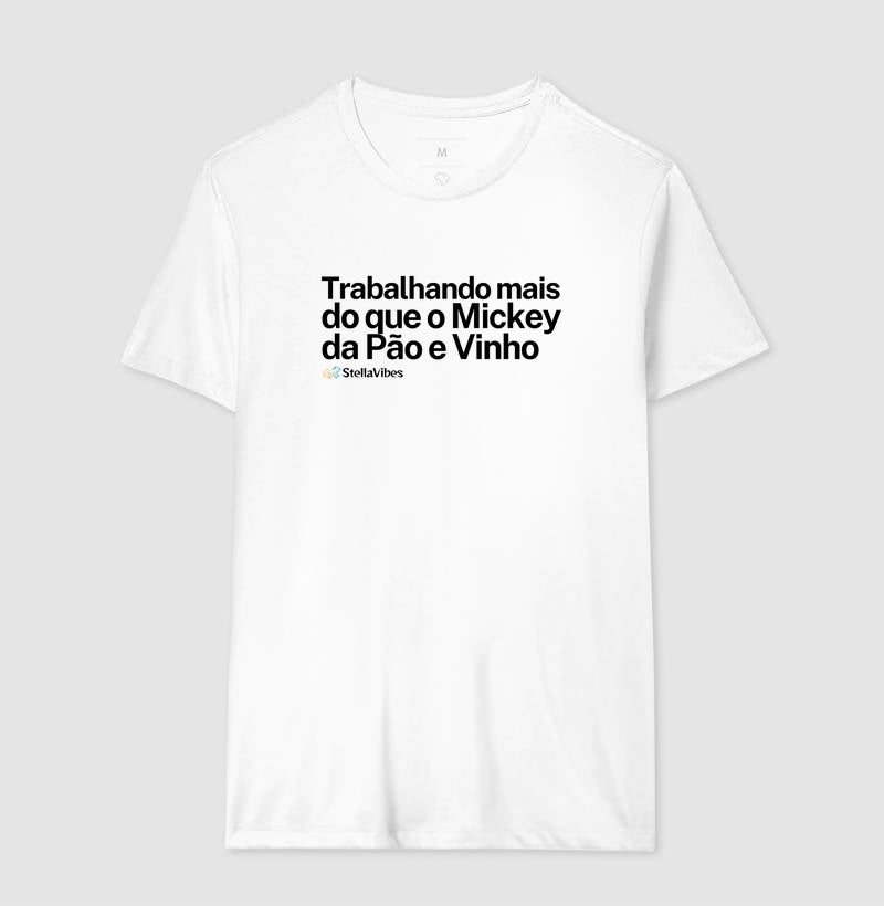 Camiseta Mickey da Pão e Vinho (Branca / Cinza)