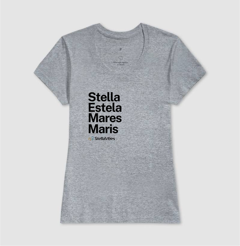 Camiseta Stella Estela Mares Maris (Branca / Cinza)