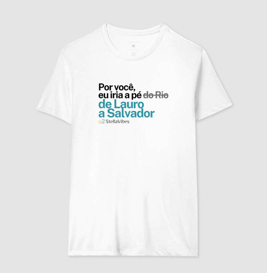 Camiseta Por Você (Branca / Cinza)
