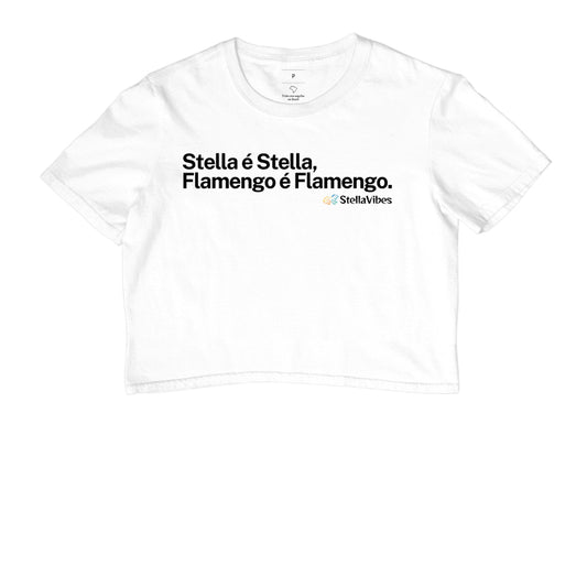 Cropped Stella é Stella, Flamengo é Flamengo (Branca / Cinza)