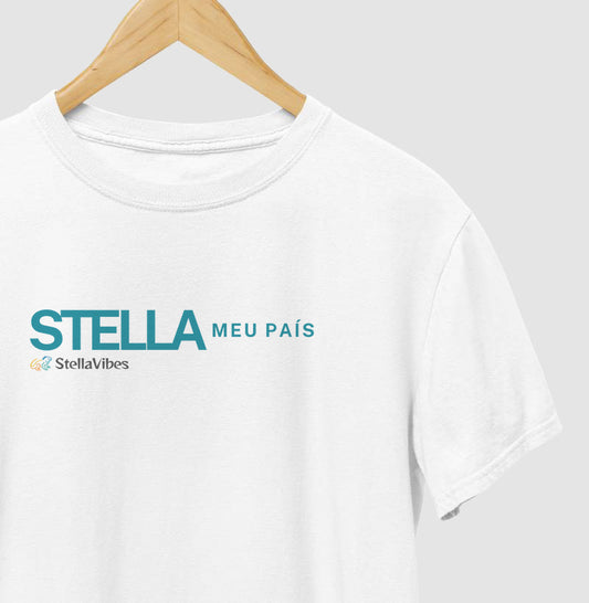 Camiseta Stella Meu País (Branca / Cinza)