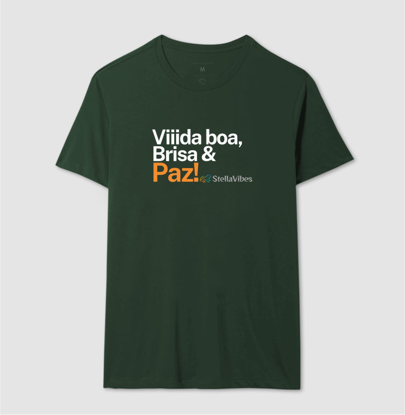 Camiseta Vida Boa, Brisa e Paz (Várias cores)