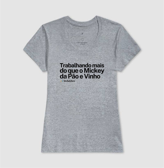 Camiseta Mickey da Pão e Vinho (Branca / Cinza)