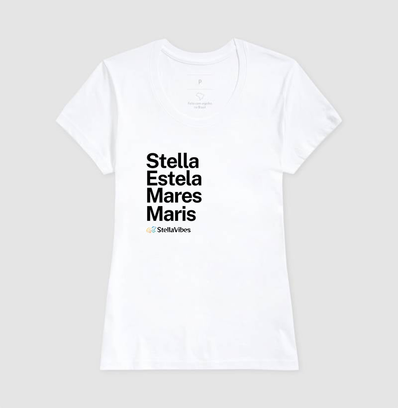 Camiseta Stella Estela Mares Maris (Branca / Cinza)