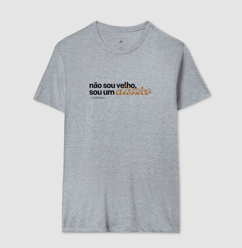 Camiseta Não Sou Velho (Branca / Cinza)