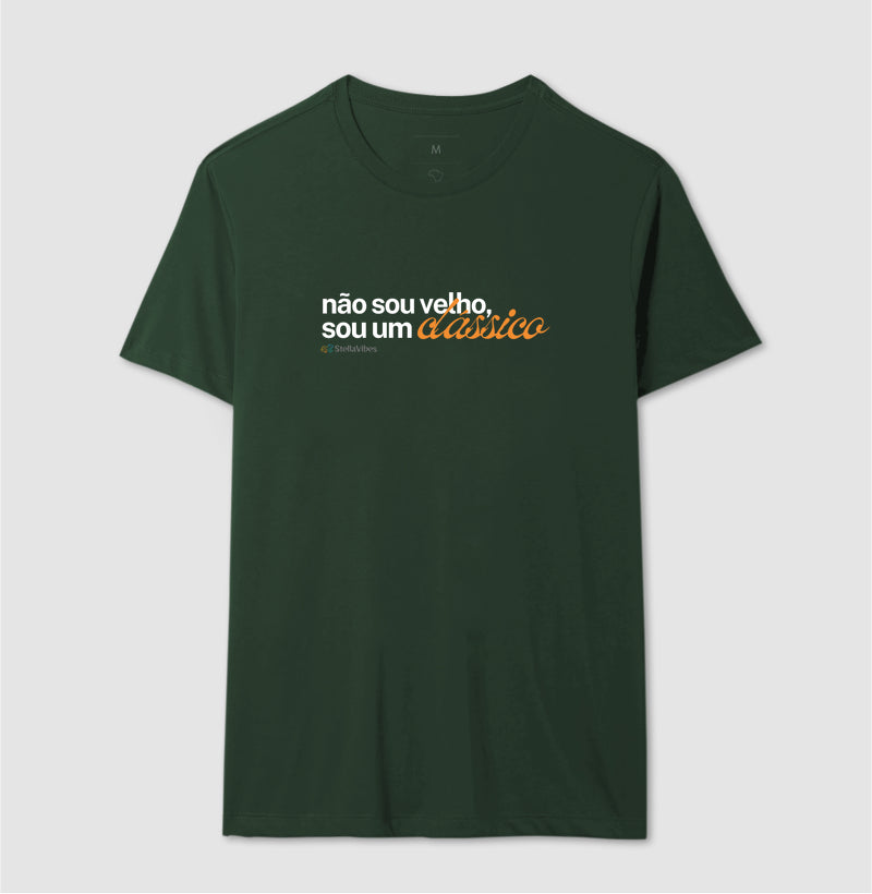 Camiseta Não Sou Velho (Preta / Verde)